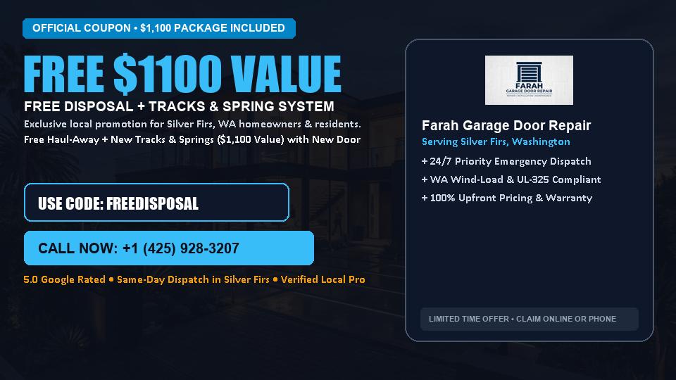 Farah Garage Door Repair FREE Haul-Away & Heavy-Duty Tracks with New Door in Silver Firs, WA