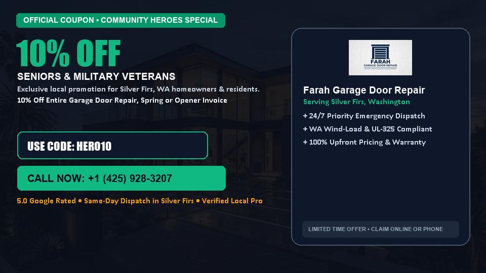 Farah Garage Door Repair 10% OFF Seniors & Military Veterans